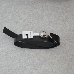 Calvin Klein Black Belt with Silver Buckle
